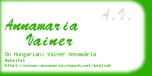 annamaria vainer business card